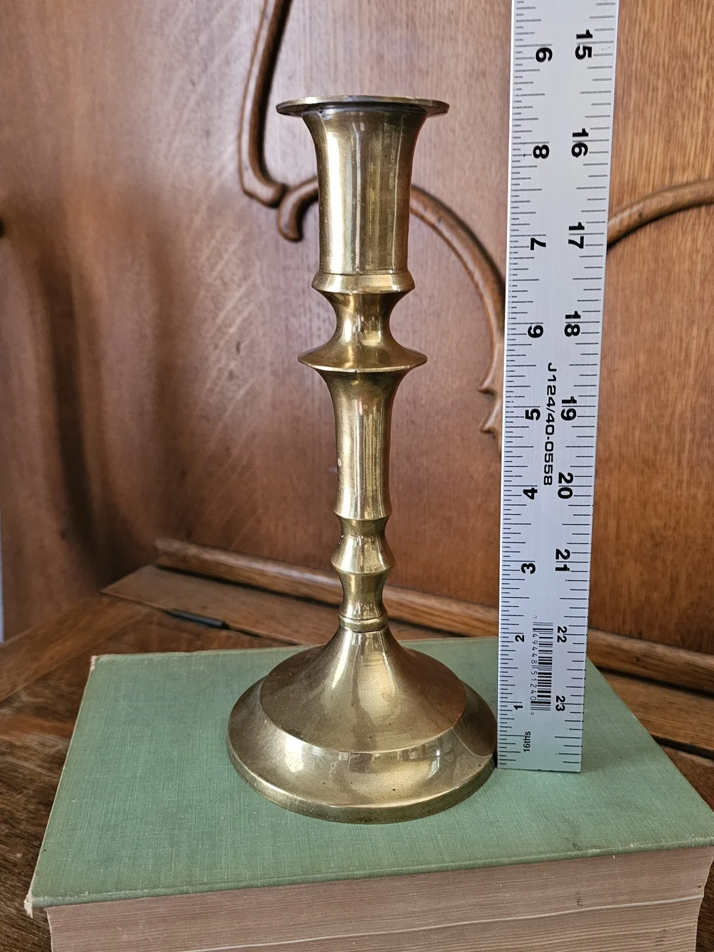 Vintage Solid Brass Candlestick Holder Made in India 8”